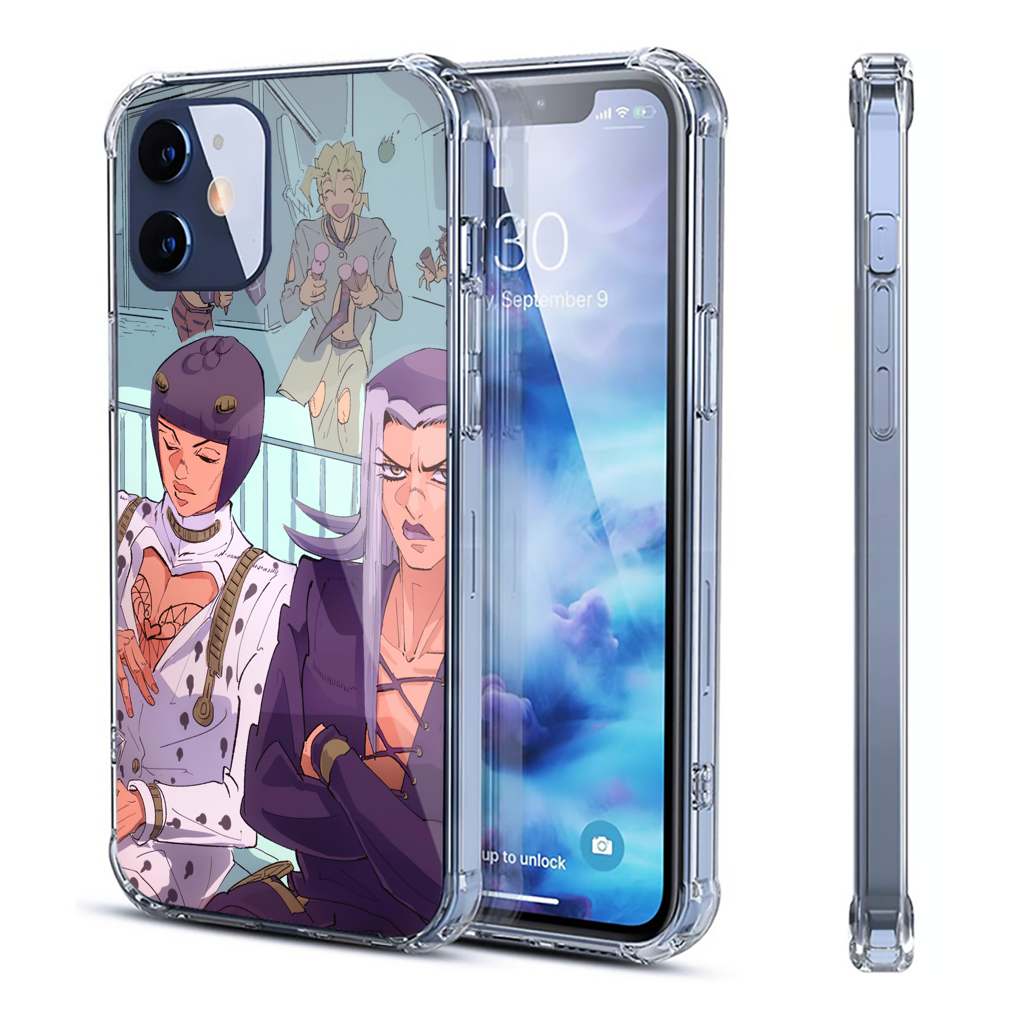 （画像用） ジョジョの奇妙な冒険 JoJo's Bizarre Adventure 【iPhone 12シリーズ対応】透明スマホケース（クリアソフトケース）